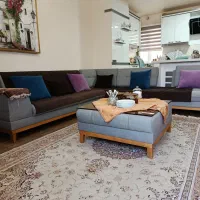 مبل راحتی ال با میز عسلی