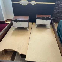 تخت دونفره با ۲ پاتختی و تشک رویال اصل طبی