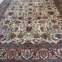 فرش دستباف ۱۴ متری گل ابریشم کاشمر گل فرنگ