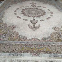 فرش ابریشمی  طلا کوب۱۲ متری افشار زرینه تبریز