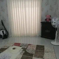 پرده کرم طلایی شاین دار