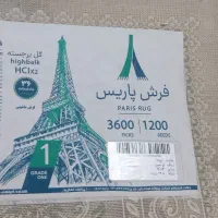 فرش شاد نقش مشهد برند پاریس مدل ایوانا گل برجسته