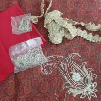پارچه ترمه رنگ لاکی