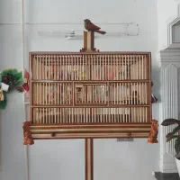 قفس چوبی۸۶۹ تیکه از چوب ماهون آفریقایی و ساج روسی