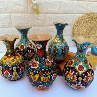 گلدان و جا عودی میناکاری