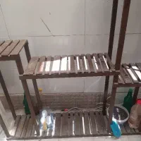 پایه گل چوبی