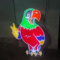 تابلو چلنیوم طوطی در حد نو اندازه ۷۰در ۵۵ سانت