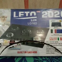 گاز رومیزی 5 شعله صفحه شیشه ای لتو پلاس
