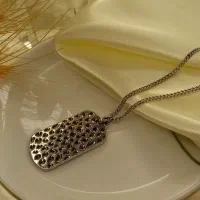 گردنبند پسرانه شیک طرح پلاک
