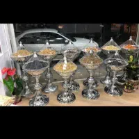 ظرف پایه دار بلند آجیل قنادی