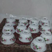کاسه های قدیمی گل کاجی و گل سرخی