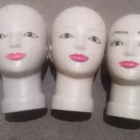 سه عدد مانکن پلاستیکی سر