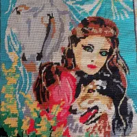 تابلوی  کوبان دیواری قدیمی  به ابعاد ۵۰ در۴۰