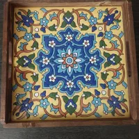 سینی چوبی طرح سنتی