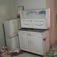 کابینت فلزی 4 تیکه به همراه سینک و آبچک
