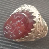انگشتر تقره عقیق یمن خطی