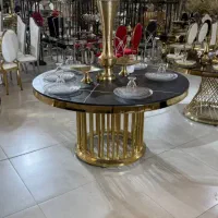 میز فلزی باغی تالاری/صفحه ام دی اف قطر۱۵۰