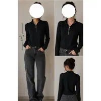 بلوز نیم‌زیپ LCW Casual اورجینال- مشکی
