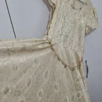 لباس مجلسی شیری رنگ دخترانه
