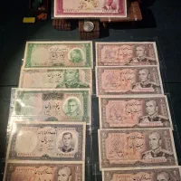 ۱۱ عدد اسکناس و اعدد سکه پهلوی