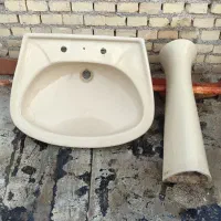 روشویی کرم رنگ بزرگ