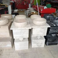 روشویی تمام سنگ  گرانیتی سه رنگ