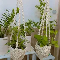 آویز گلدان مکرومه