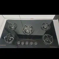 اجاق گاز رومیزی 5شعله شیشه سکوریت کد1055