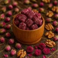گل محمدی لوکوم مغز گردو عمده قیمت کف