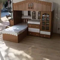 تخت دوطبقه مجموعه طرح کلبه ایی/اقساط