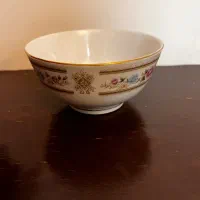 ۶عدد کاسه ماست خوری چینی قدیمی دور طلایی