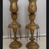 شمعدان قدیمی برنزی