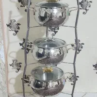 سرویس قابلمه استیل سافرام ترکیه مدل لونا ده پارچه