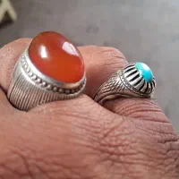 انگشترعقیق یمنی وفیروزه نیشابور