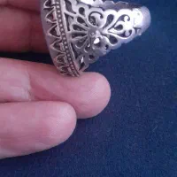 انگشتر نقره ۹۲۵نگین یاس کبود