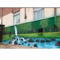 نقاشی دیوارنویسی مدارس مهد کودک طرح سنگ