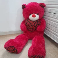 عروسک خرسی قرمز در حد نو