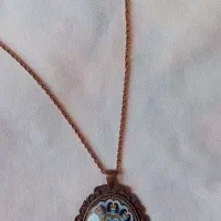 گردنبند برنز با زنجیر استیل