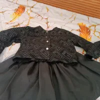 کت و دامن مشکی دخترانه تاب و دامن گلسر دخترانه