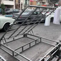 کف تخت جکدار و ساده چوبی و فلزی تخت تشک