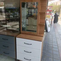 میز آرایش اینه ریلی عرض 60 تحویل فوری تک رنگ