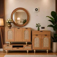 میز ال سی دی تلویزیون کنسول و آینه نقدی و چکی