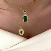 گردنبند استیل طرح طلا