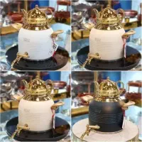 طرح ماربل کتری قوری سنگی استیل مدل جدید 2025 اقساط