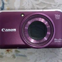 دوربین canon مدل SX210 IS درحد نو با کیف