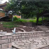 اجرای سنگ ورقه ای لاشه و مالون