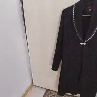 مانتومشکی ساتن کارشده