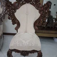 ست مبل استیل چوب گردو پر منبت (سلطنتی)