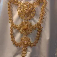 گردنی طلا با گوشواره ست ۵۸ گرم