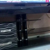 میز تلویزیون شیشه ای بنک